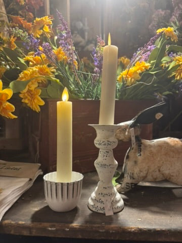 Set Of Two Battery Operated Candles - With Remote